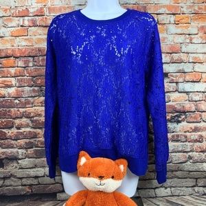 FINAL⬇️ Stella & Dot long sleeve blue lace top L